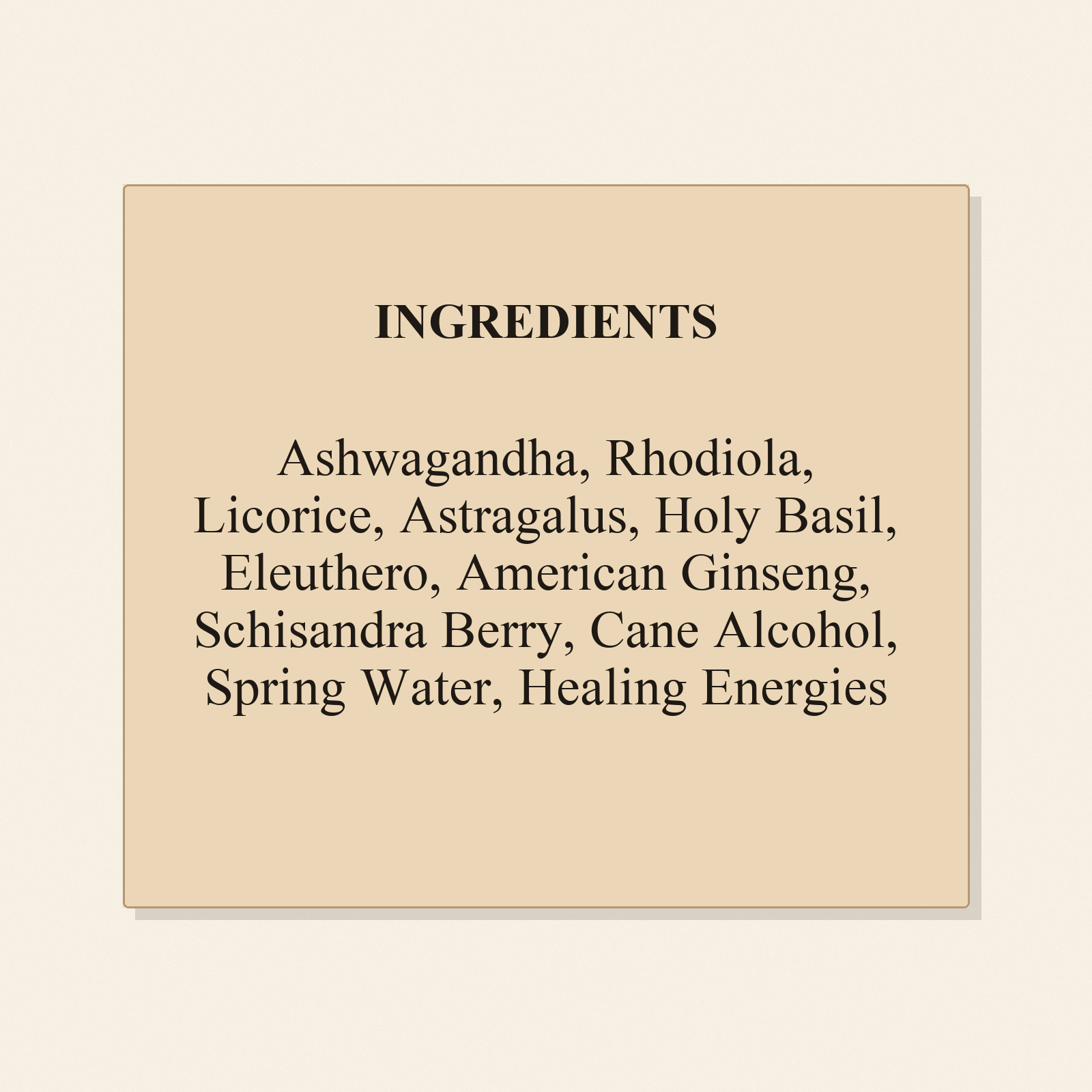 Adrenal Tonic ingredients