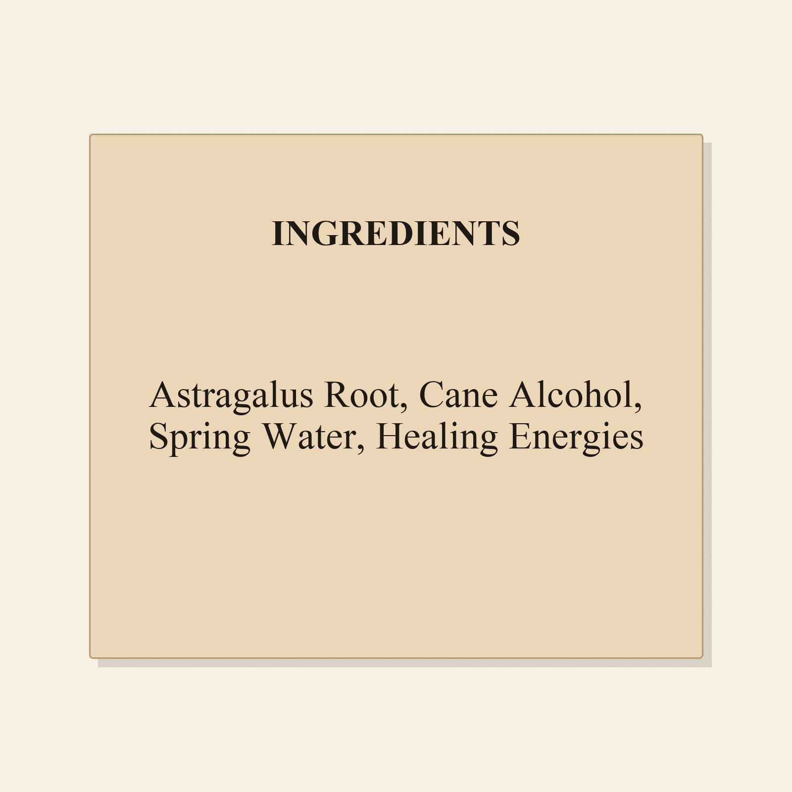 Astragalus ingredients