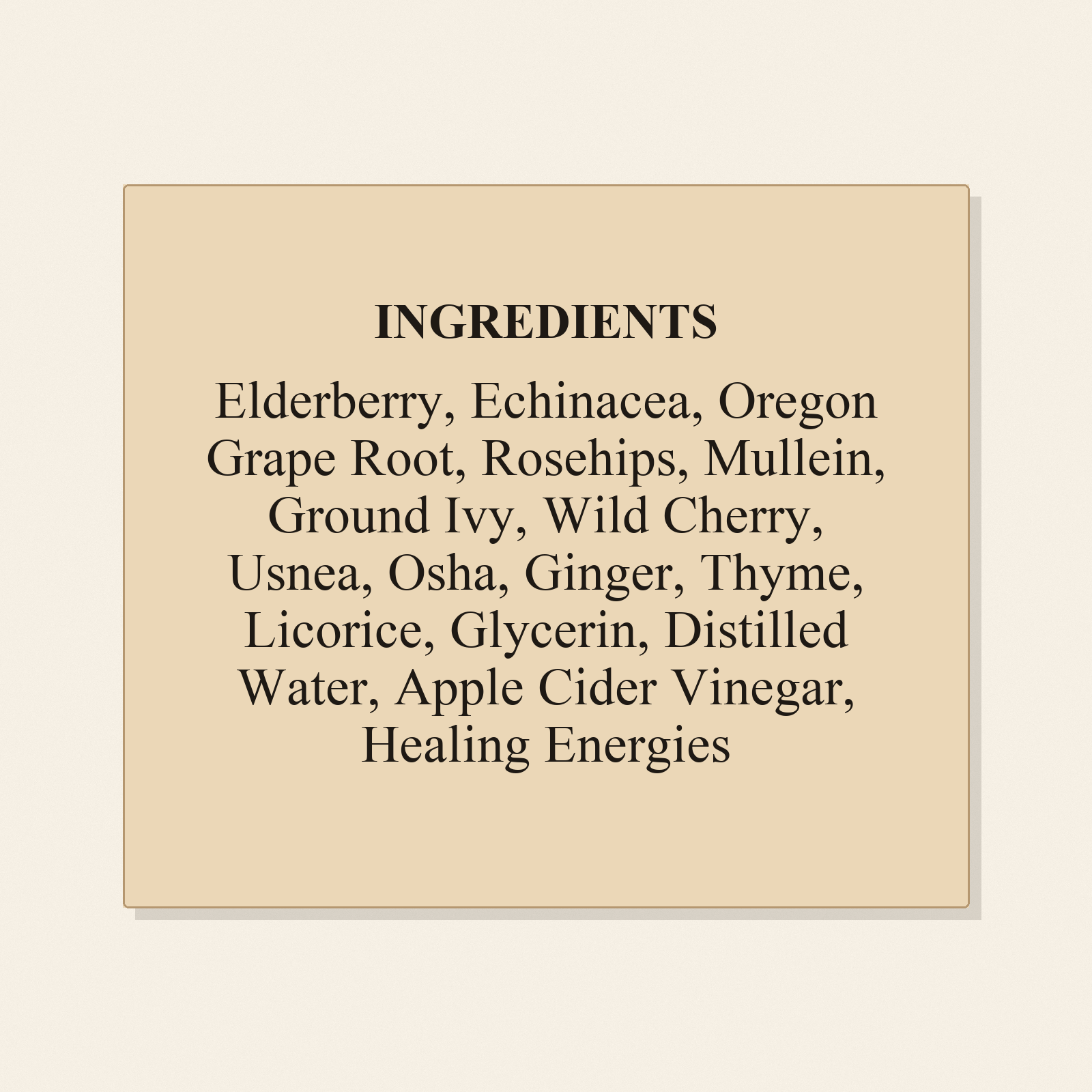 Balanced CF Blaster ingredients