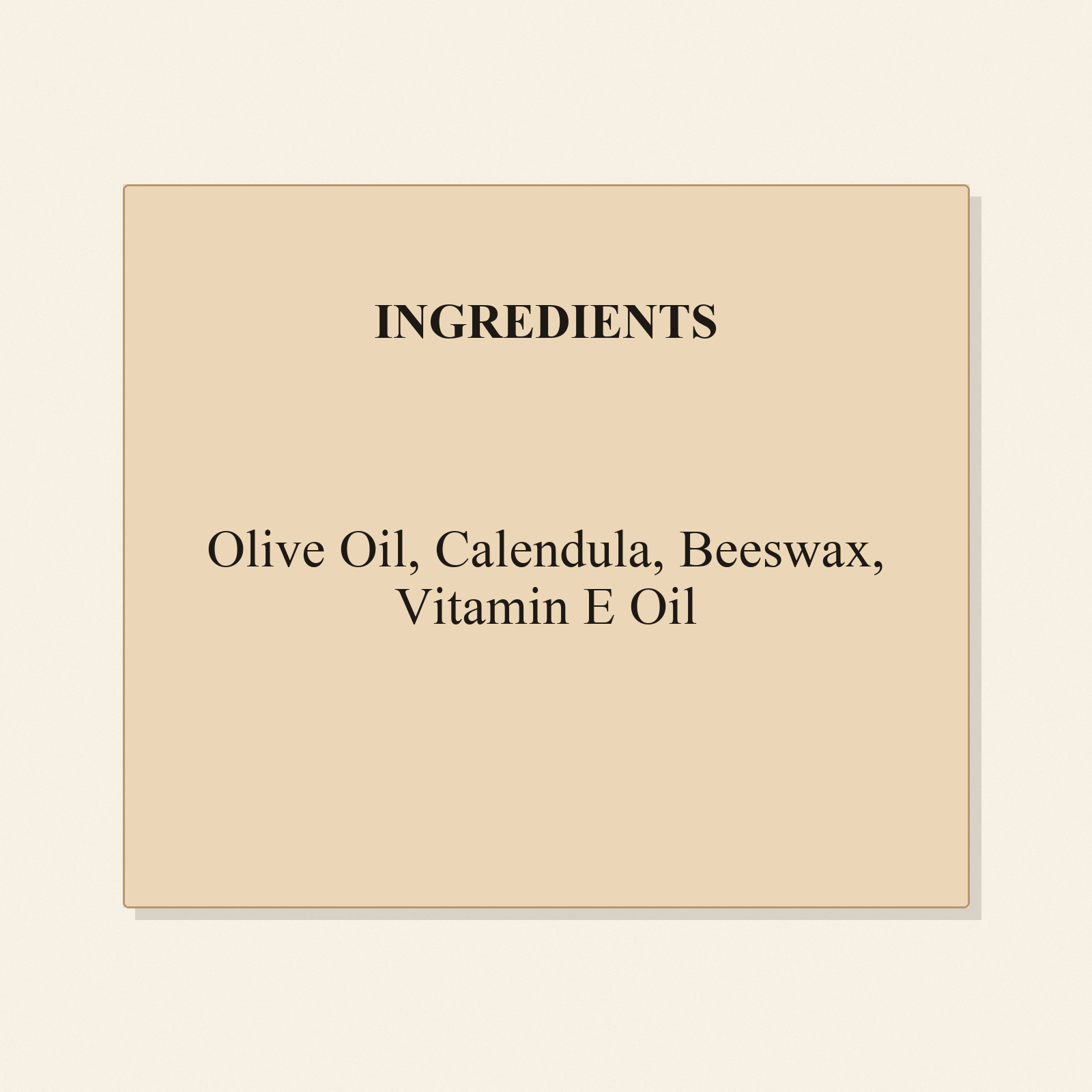 Calendula Salve ingredients