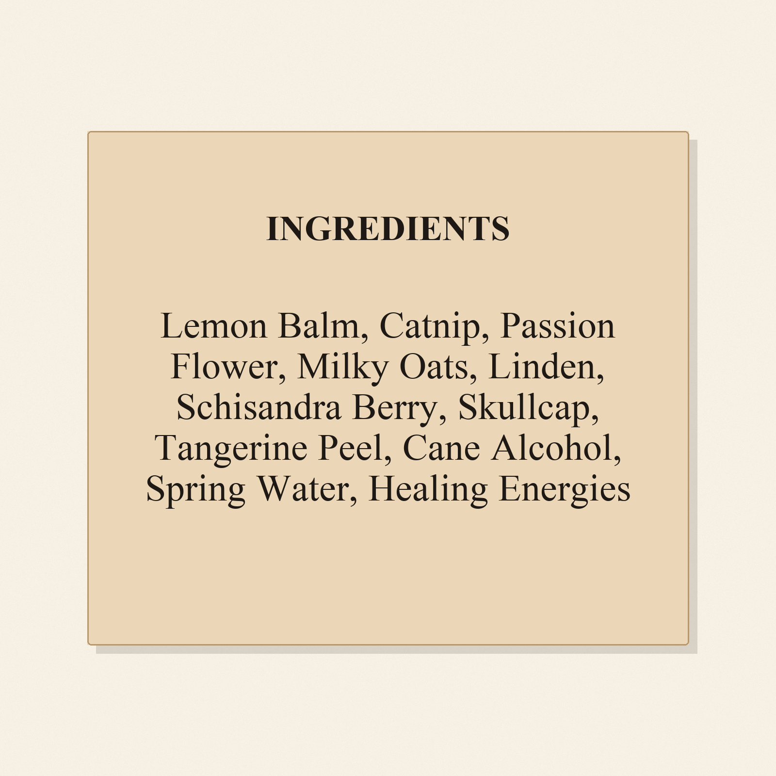 Calm Mind ingredients