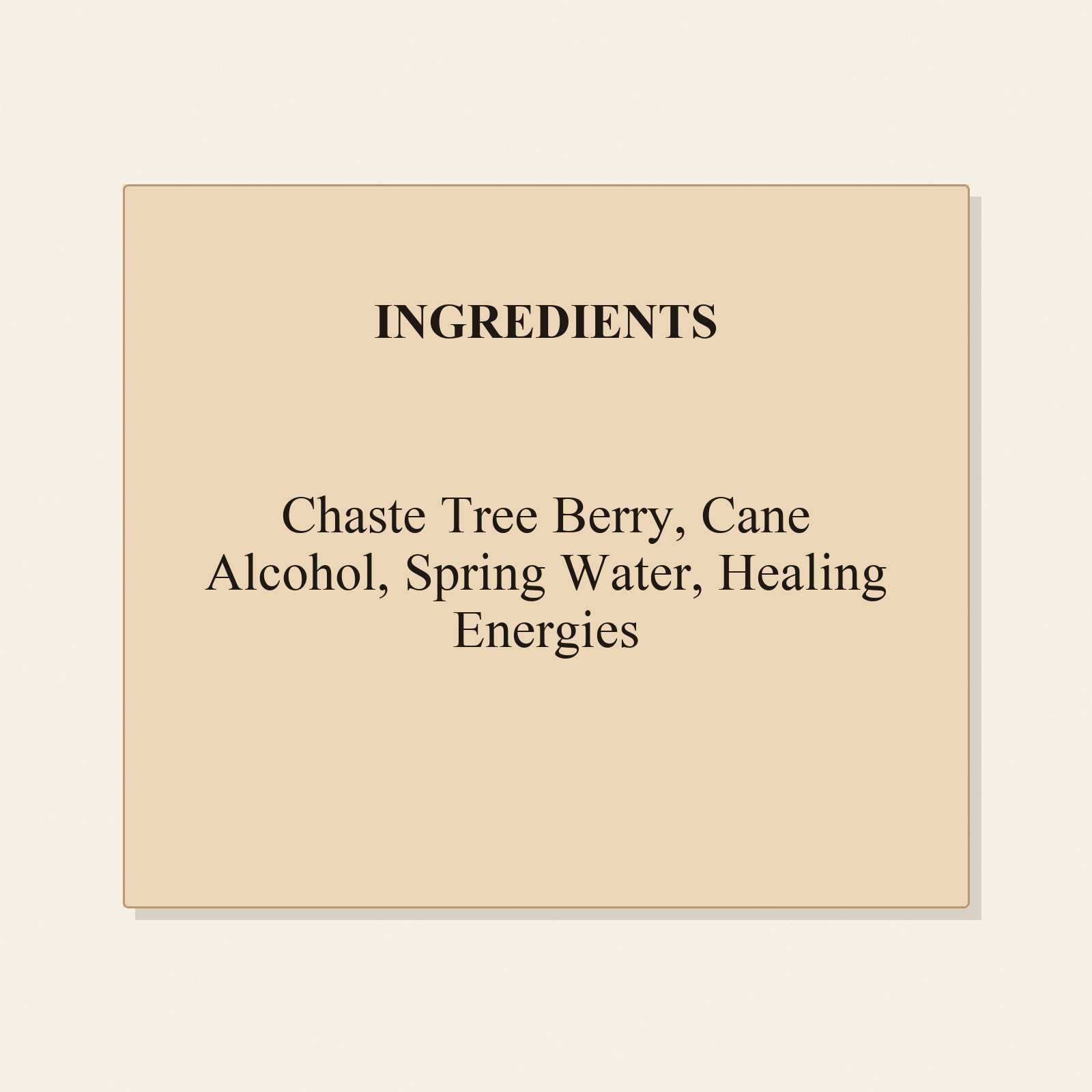 Chaste Tree ingredients