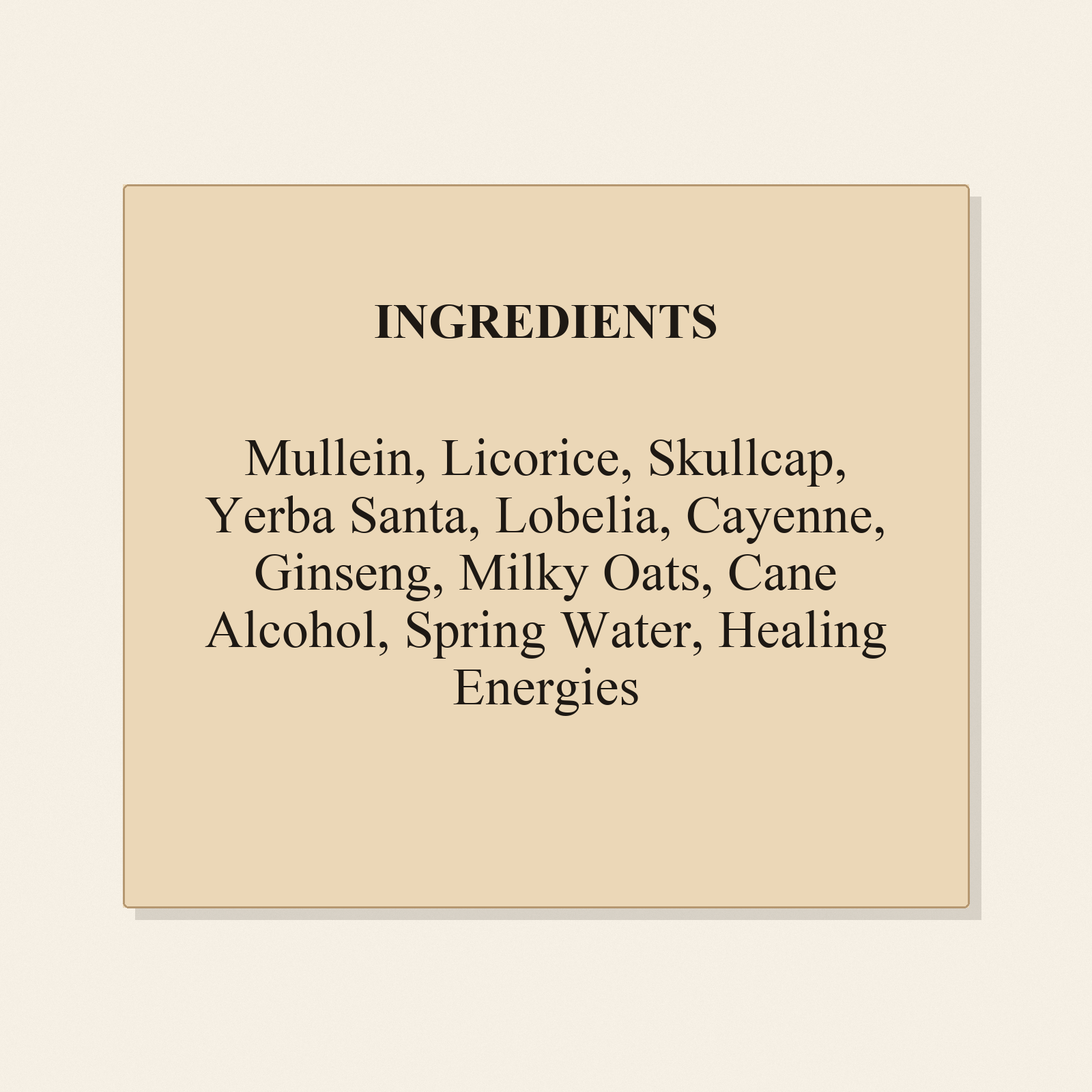 Crave Stop ingredients