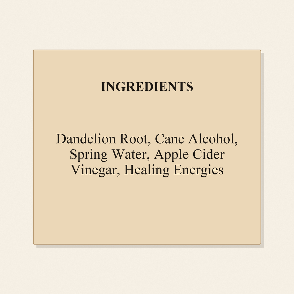 Dandelion Root ingredients