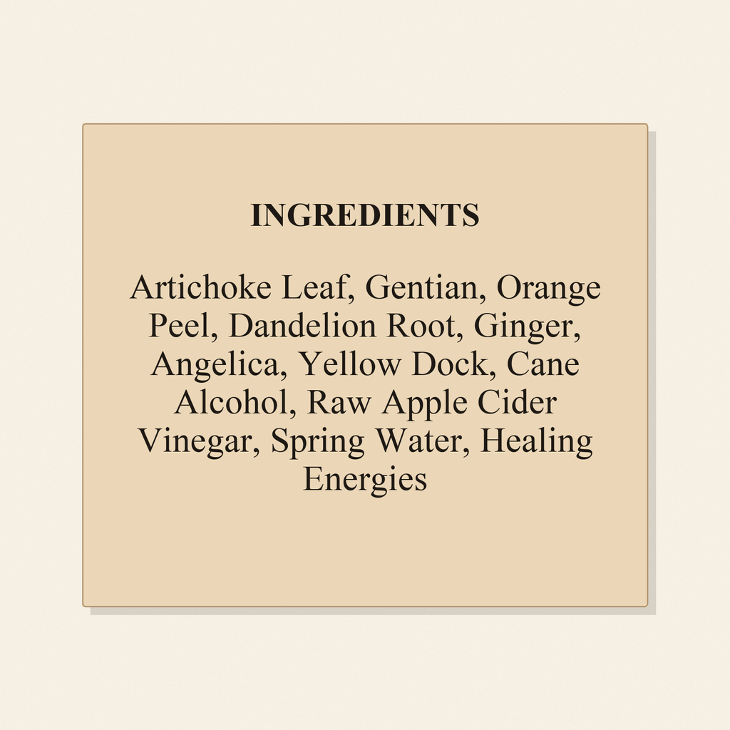 Digestive Bitters ingredients