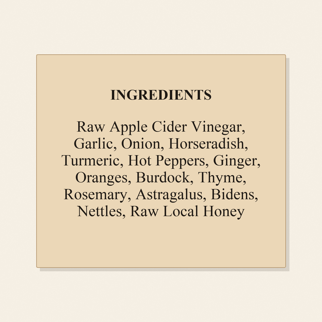 Fire Cider ingredients