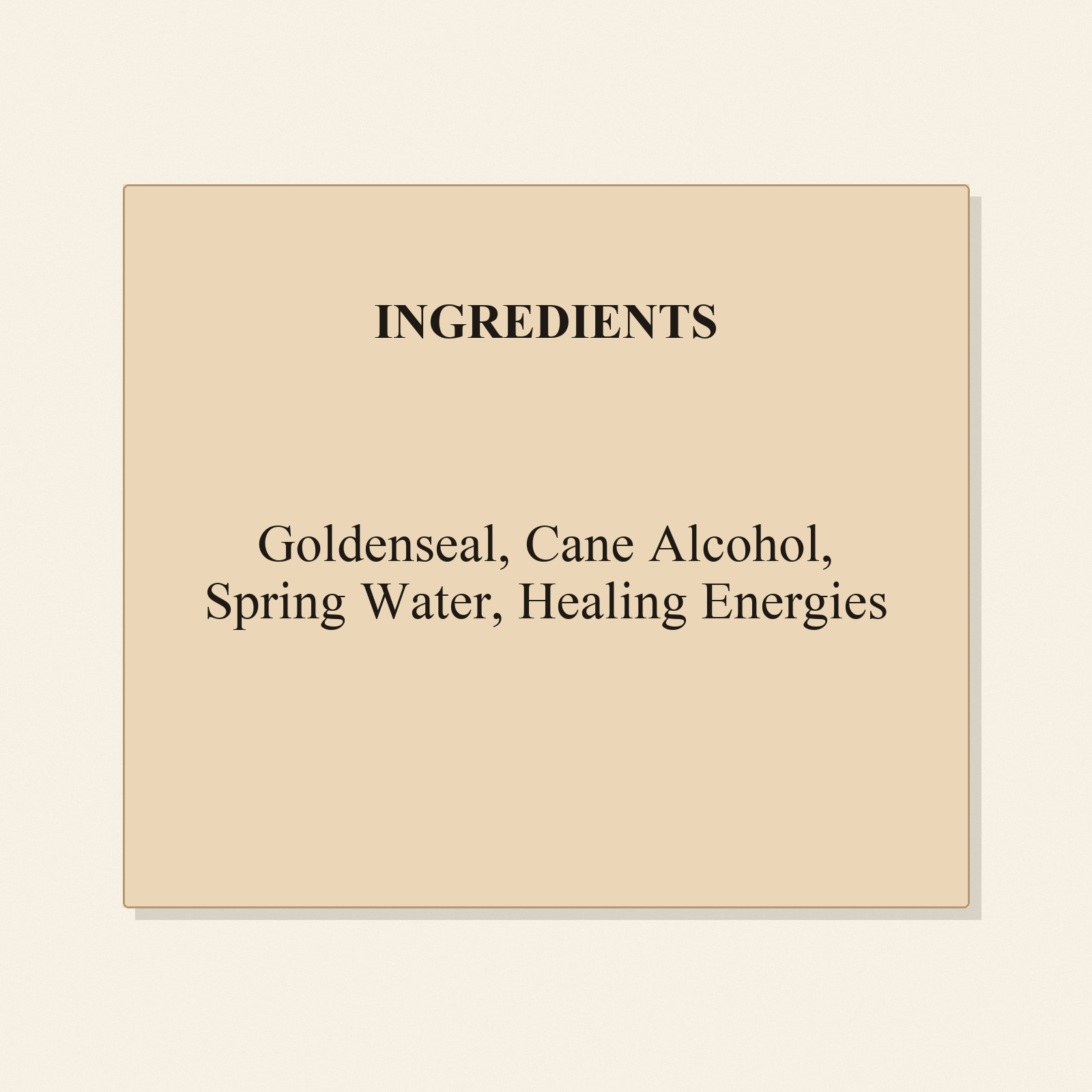 Goldenseal ingredients