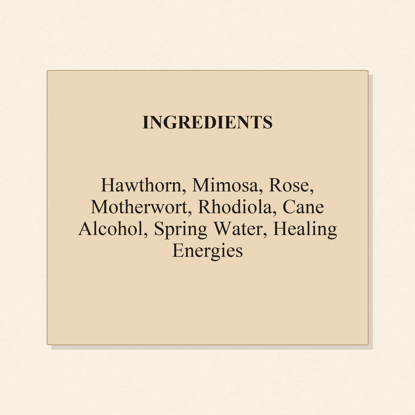 Grief ReLeaf ingredients