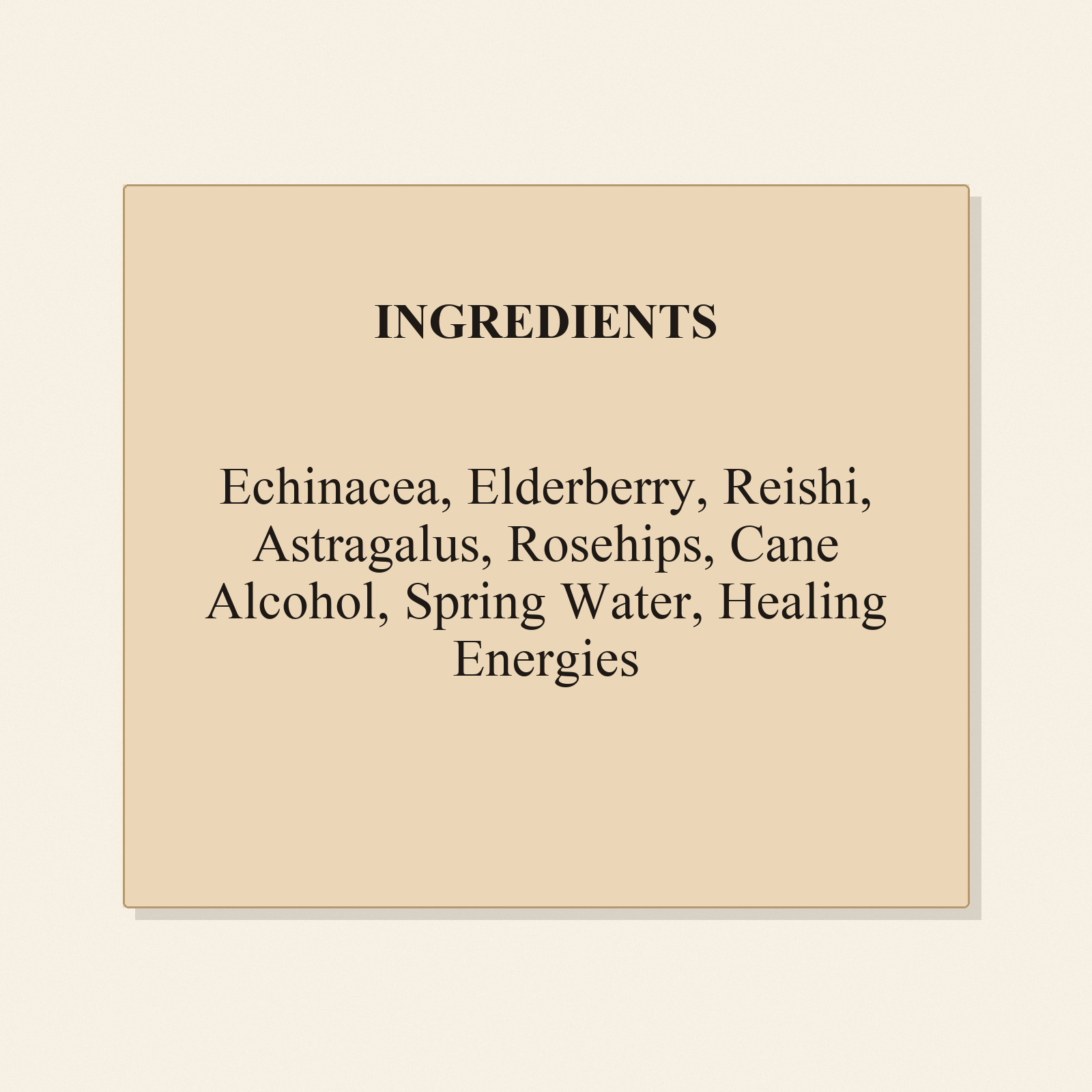 Immune Blend ingredients