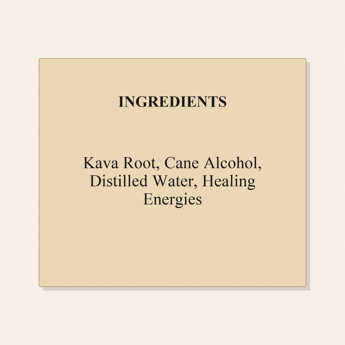 Kava ingredients