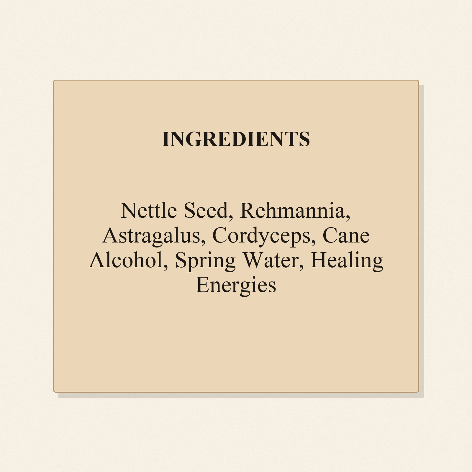 Kidney Tonic ingredients
