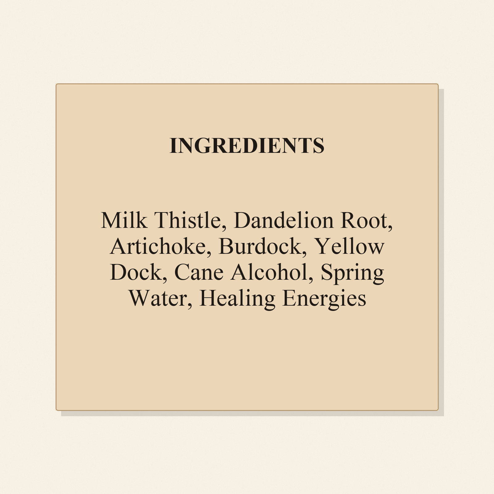 Liver Tonic ingredients