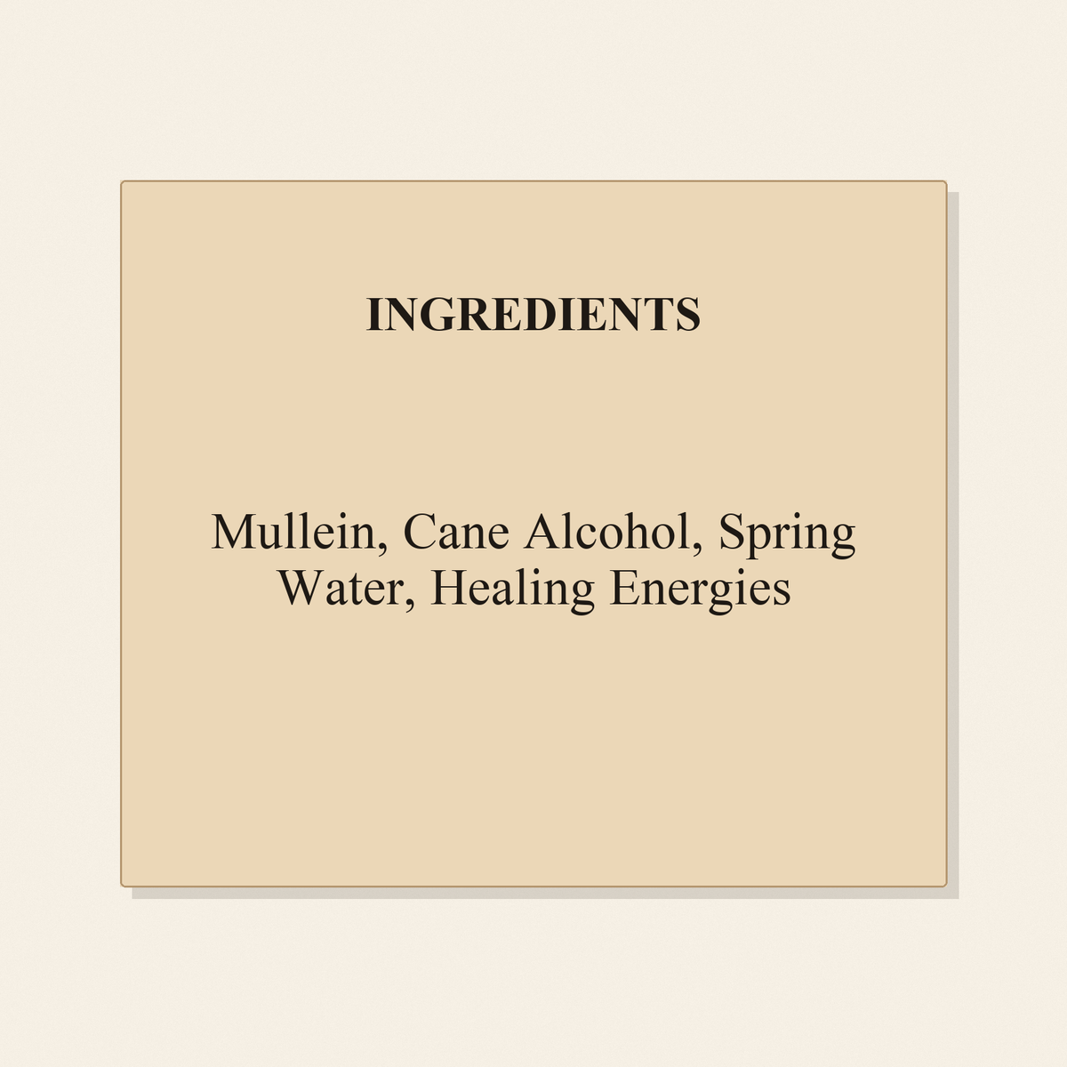 Mullein ingredients