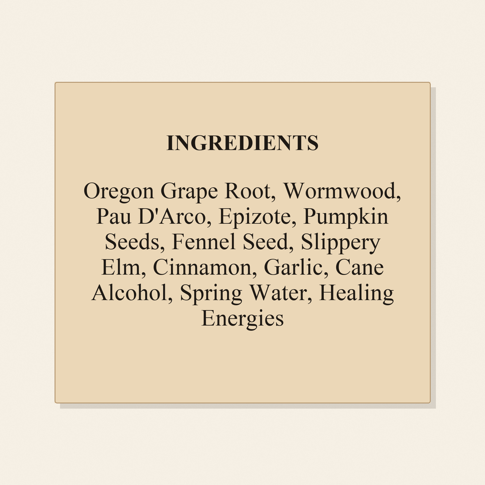 Paraclear ingredients