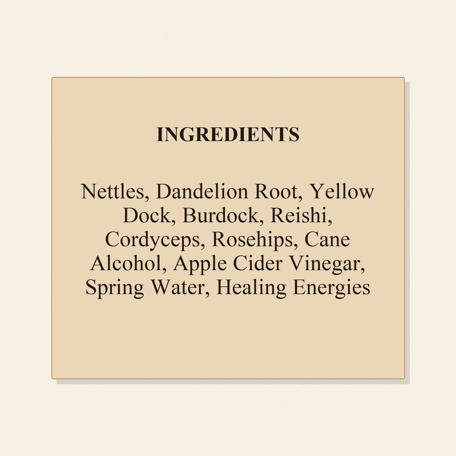 Rebuild & Recover ingredients