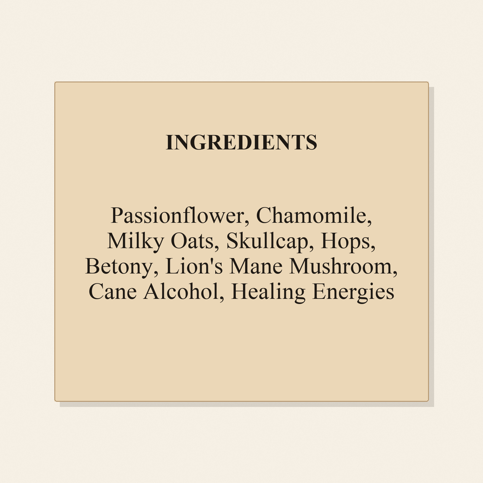 Restful Slumber ingredients