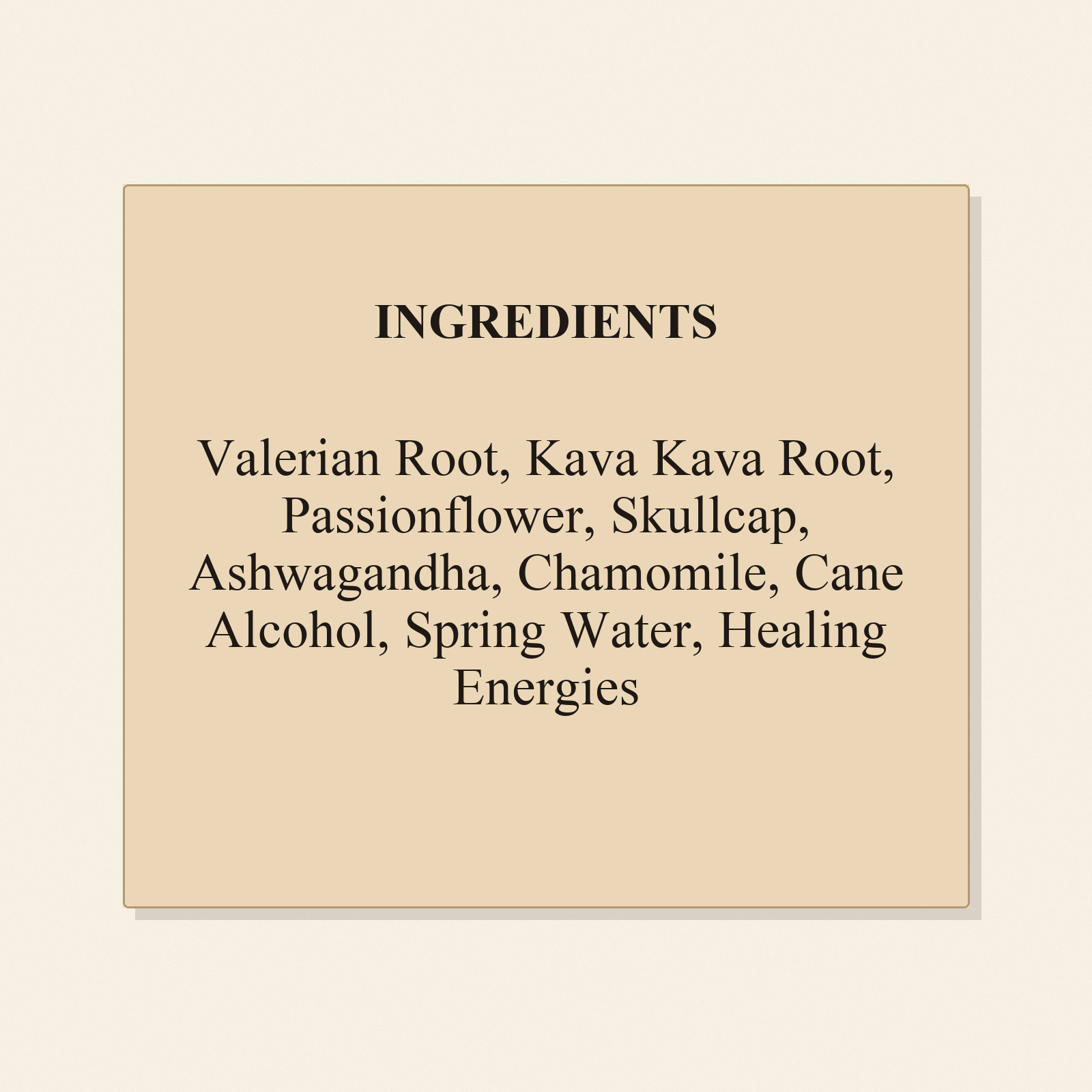 Sweet Dreams ingredients
