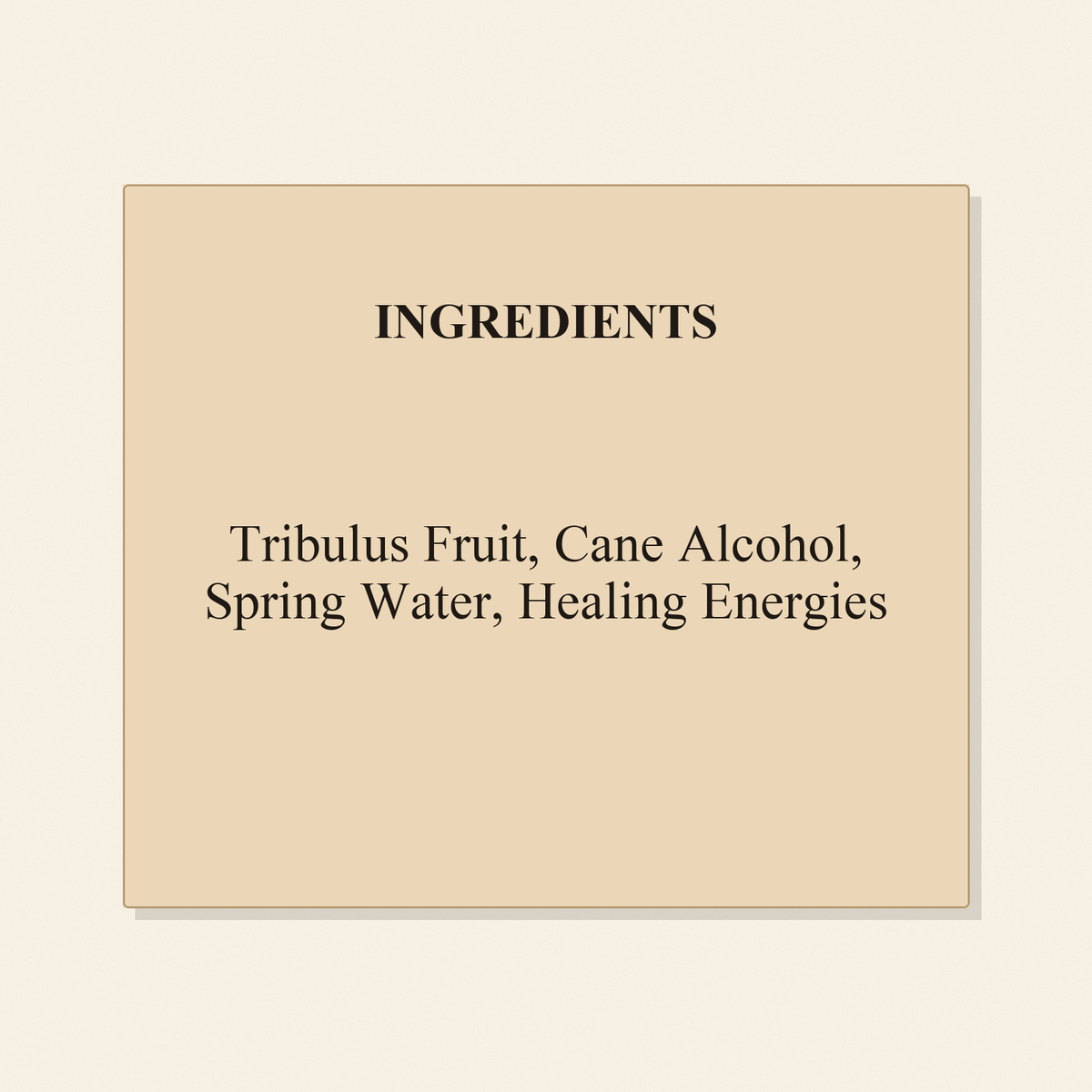 Tribulus ingredients